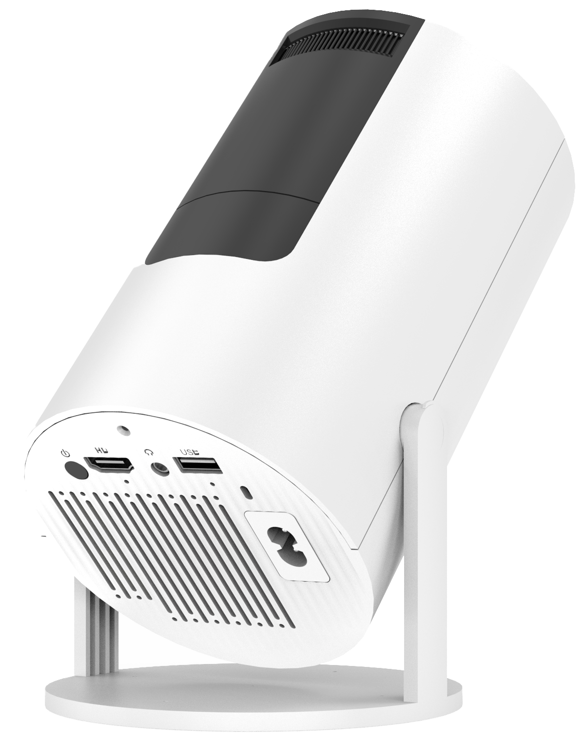 AIWA Smart LED Projector with Remote Control – 130” Display, WiFi + Bluetooth, 720P HD (AWH02-WHI&BLK)
