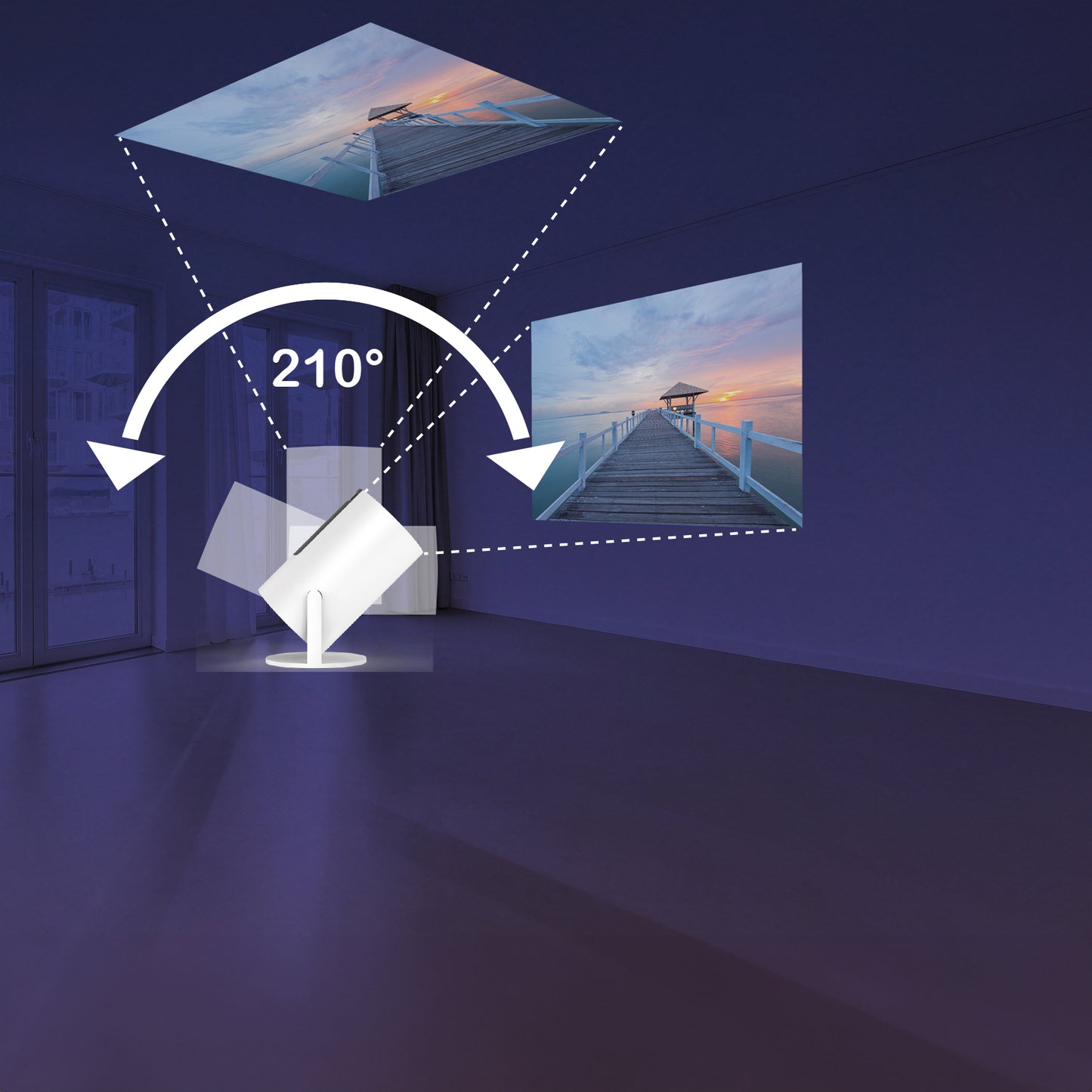 AIWA Smart LED Projector with Remote Control