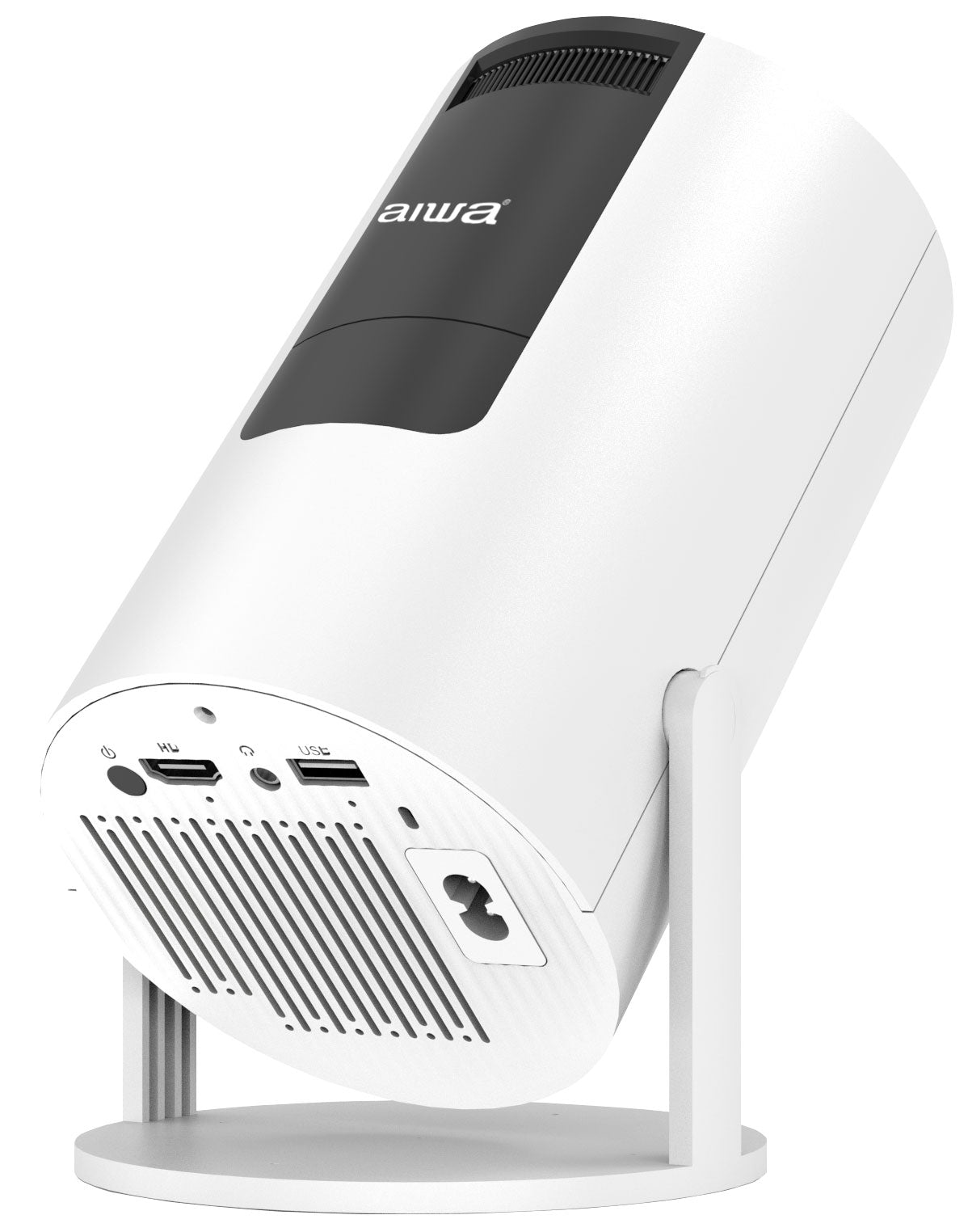 AIWA Smart LED Projector 720p HD with Bluetooth, WiFi & Streaming Apps – 190 ANSI Lumens, Built-in Speaker, Remote Control (AWH02-190)