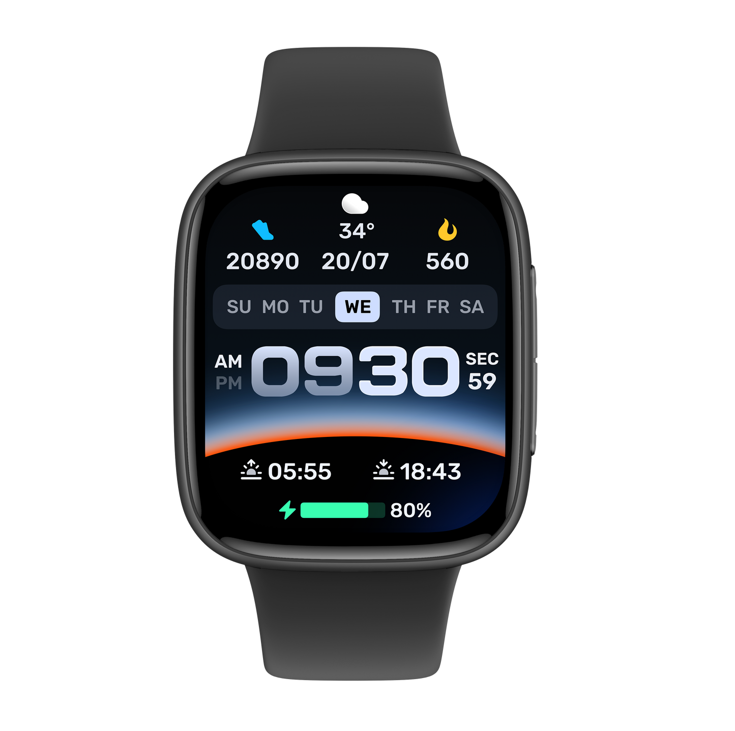 AIWA AMOLED Smart Watch with Bluetooth Calling and Workout Modes
