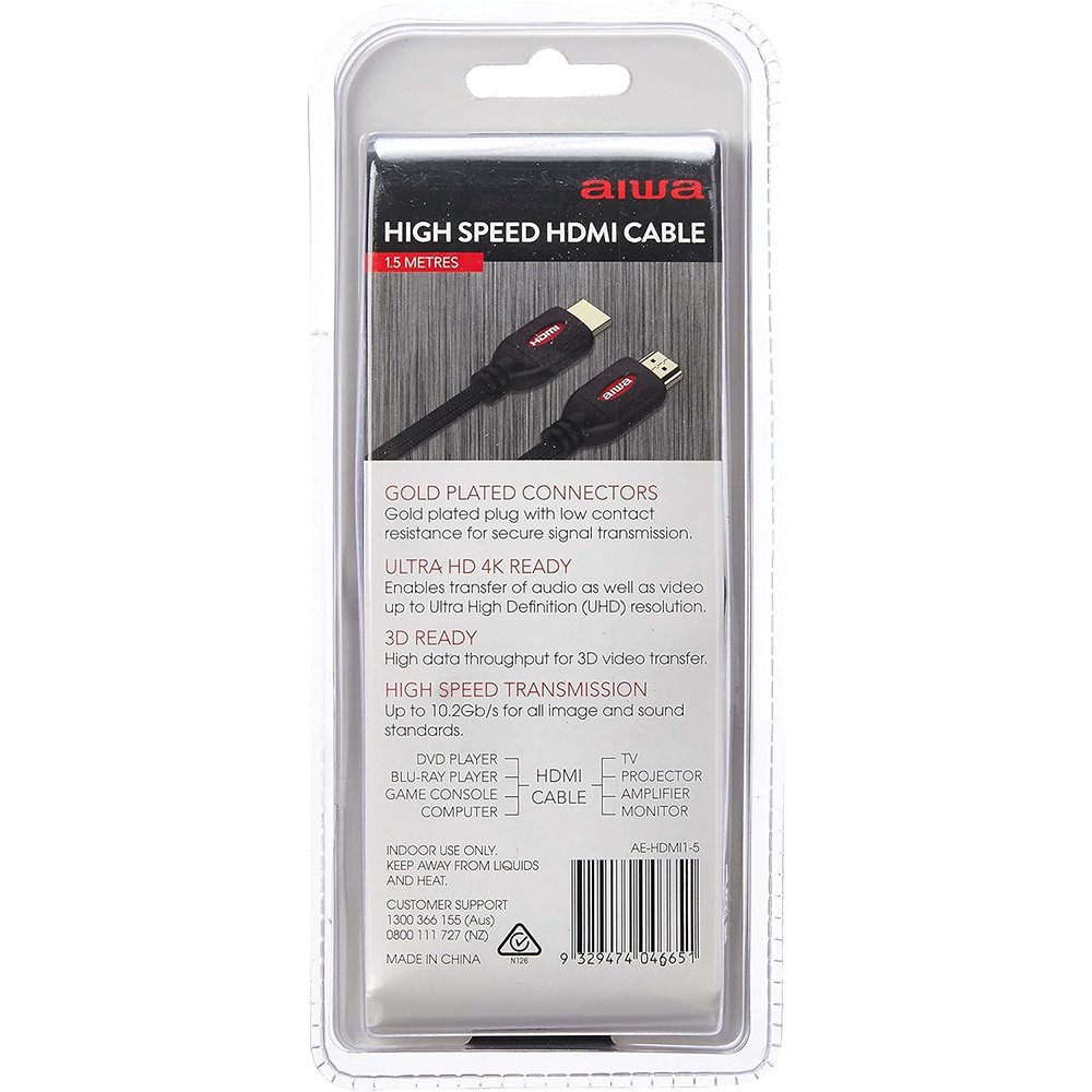 AIWA High Speed HDMI Cable 1.5m