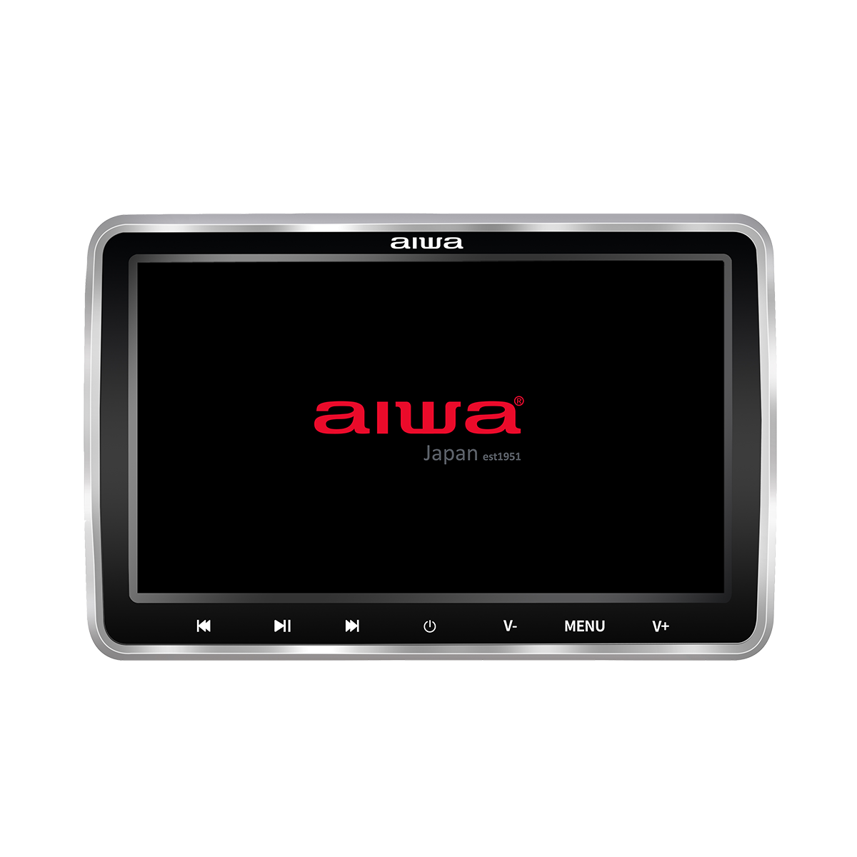 AIWA 10" Car DVD Player | Portable In-Car Entertainment System with Bluetooth Transmitter, HDMI, USB, and FM Audio Playback for Travel and Road Trips