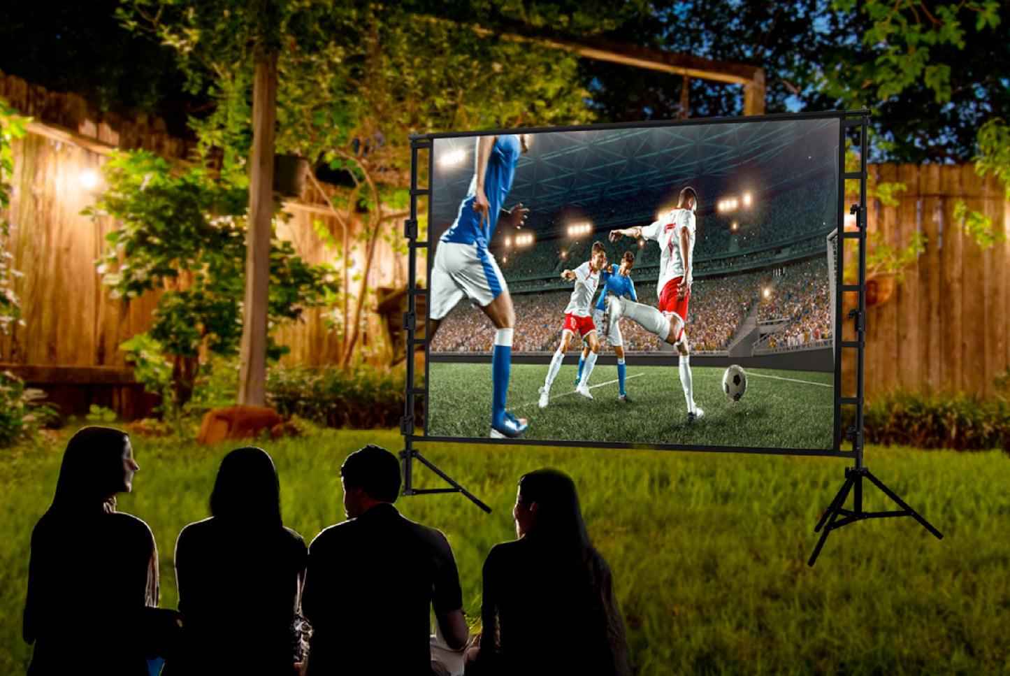AIWA 120-Inch Portable Projector Screen with ALR Surface, Foldable Tripod Stand & Carry Bag – Indoor/Outdoor Use