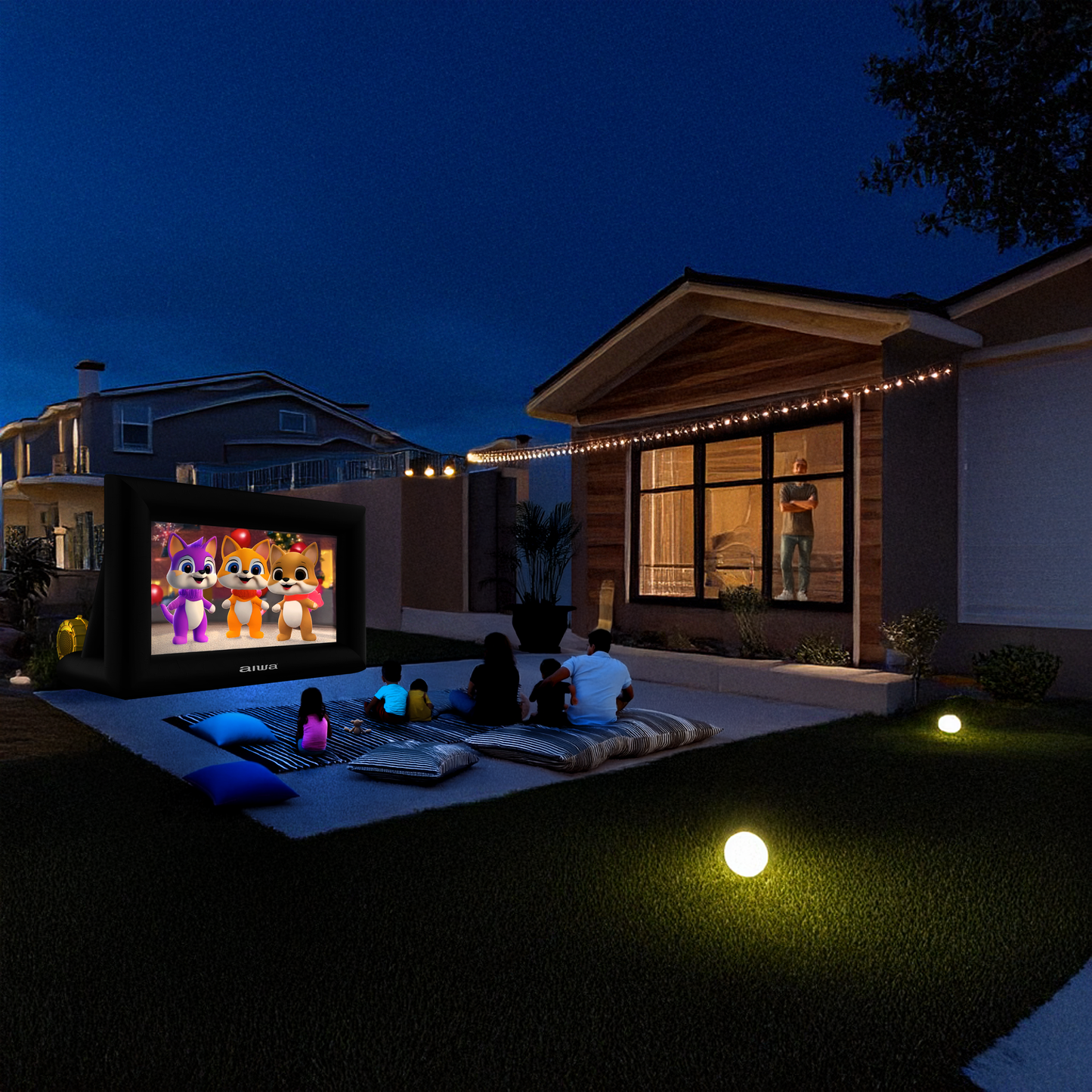 AIWA Inflatable Cinema Screen – Ultimate Backyard Movie Experience
