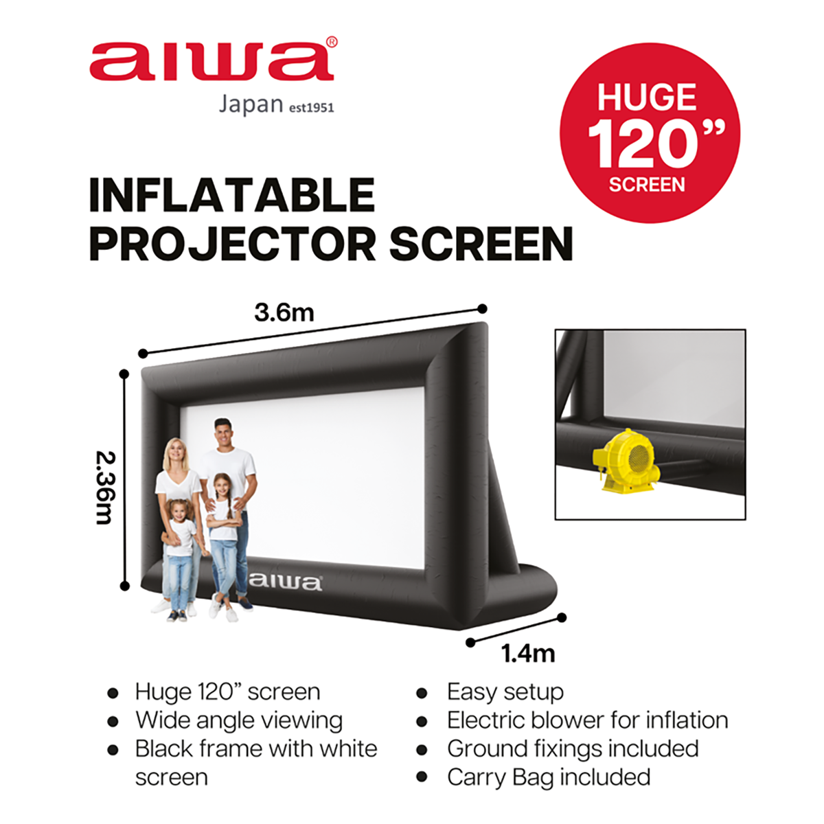 AIWA Inflatable Cinema Screen – Ultimate Backyard Movie Experience