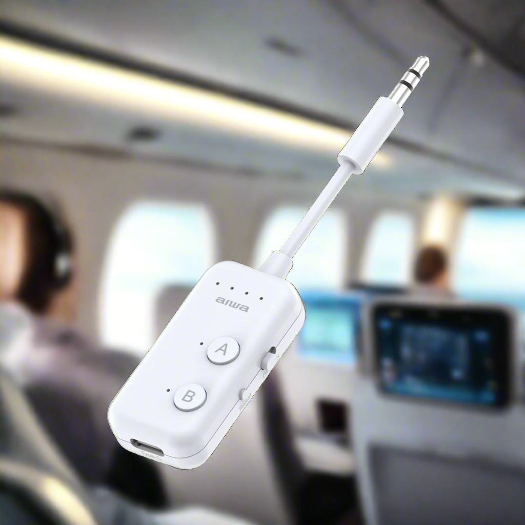 AIWA Bluetooth Transmitter | 3.5mm Audio, Bluetooth V5.3, 18H TX Mode, Wireless TV Listening