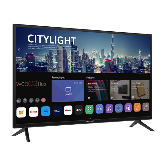 AIWA 32” HD Smart TV with webOS Hub – 12V Caravan & Travel-Ready Streaming TV (AWC320WZ)