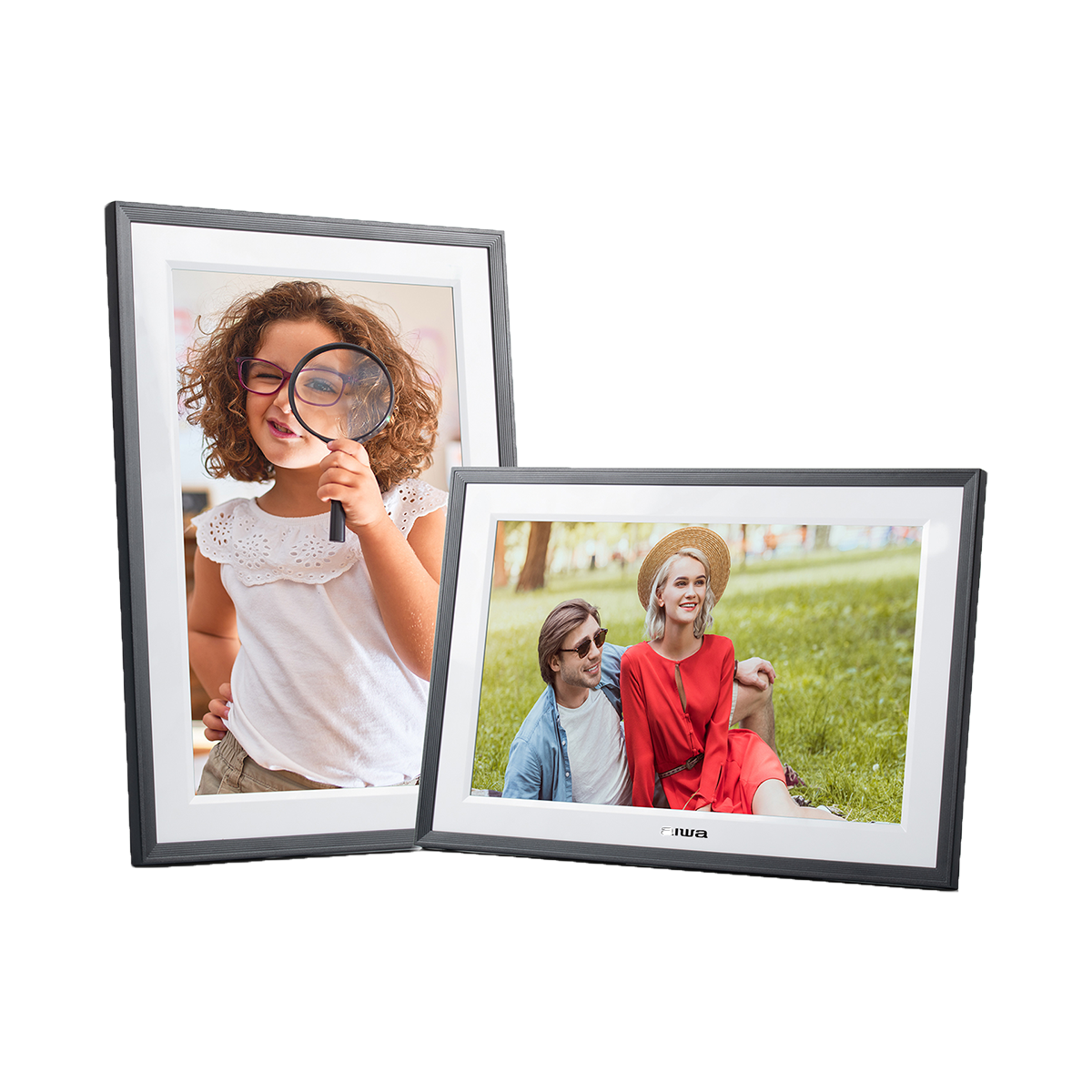 AIWA 10" Smart Photo Frame | Touchscreen Display, WiFi, Frameo App, Family Photos & Videos