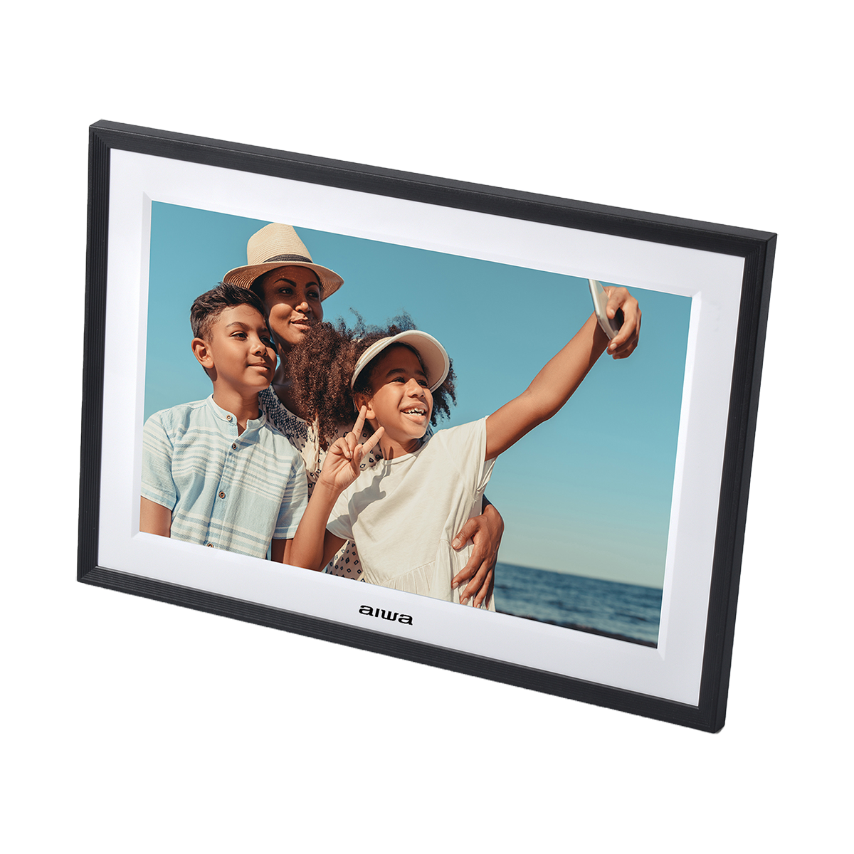 AIWA 10" Smart Photo Frame | Touchscreen Display, WiFi, Frameo App, Family Photos & Videos