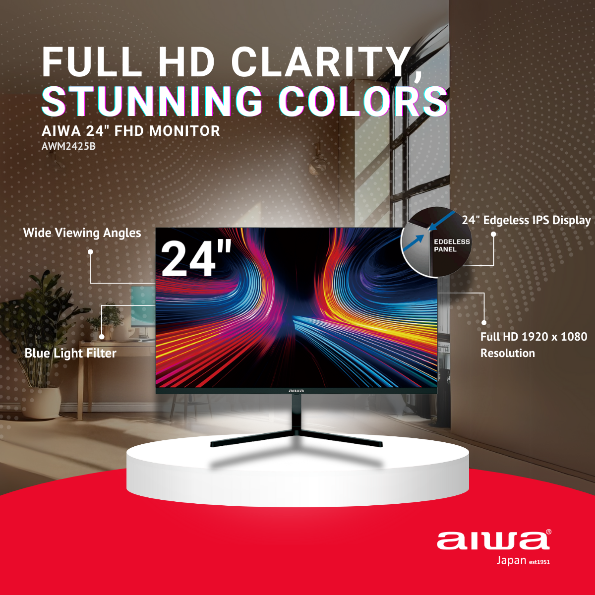 AIWA 24" FHD Monitor