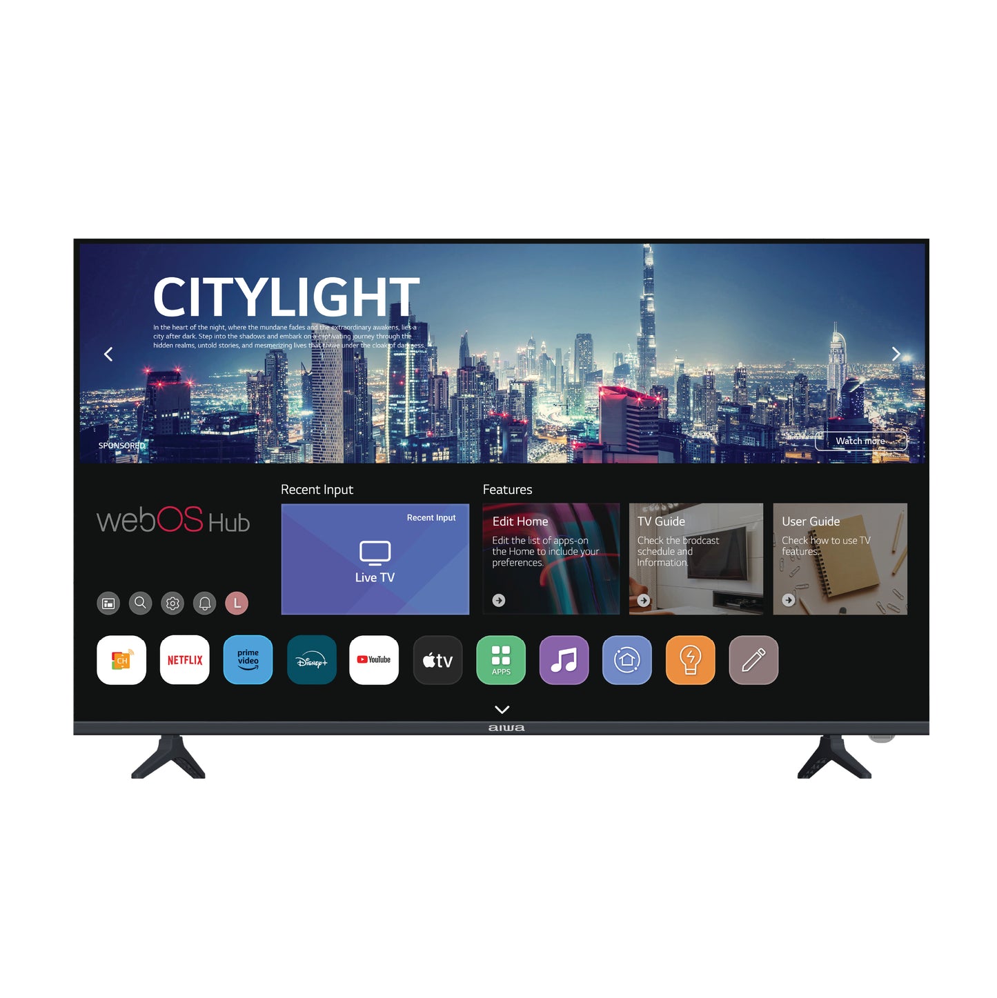AIWA 43” QLED Smart TV with webOS Hub (AWS430QW)