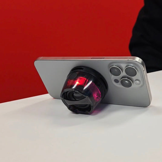 AIWA MagBeats TWS Mini Bluetooth Speaker – Magnetic Suction, RGB Lights, USB-C Charging, Compact Phone Stand