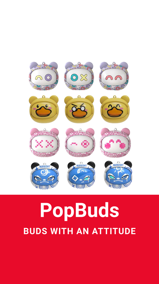 AIWA Pop Buds Mini Bluetooth Earbuds with Interchangeable Faces
