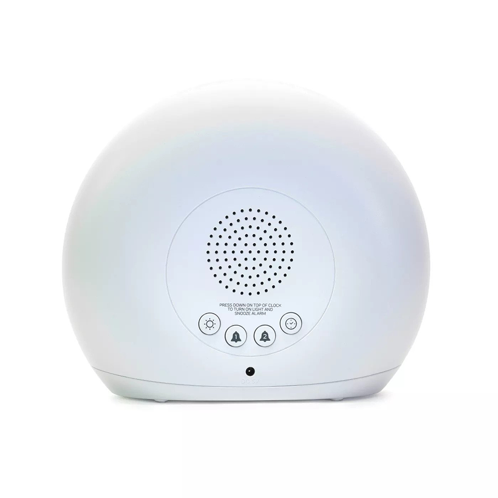 AIWA Moon Glow Table Digital Alarm Clock With Sunrise Light White