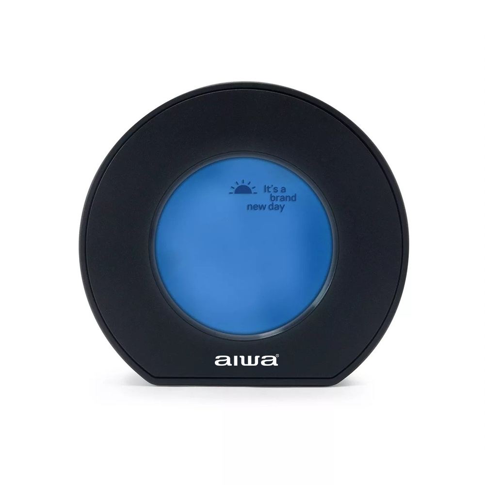 AIWA Round Alarm Table Alarm Clock Black