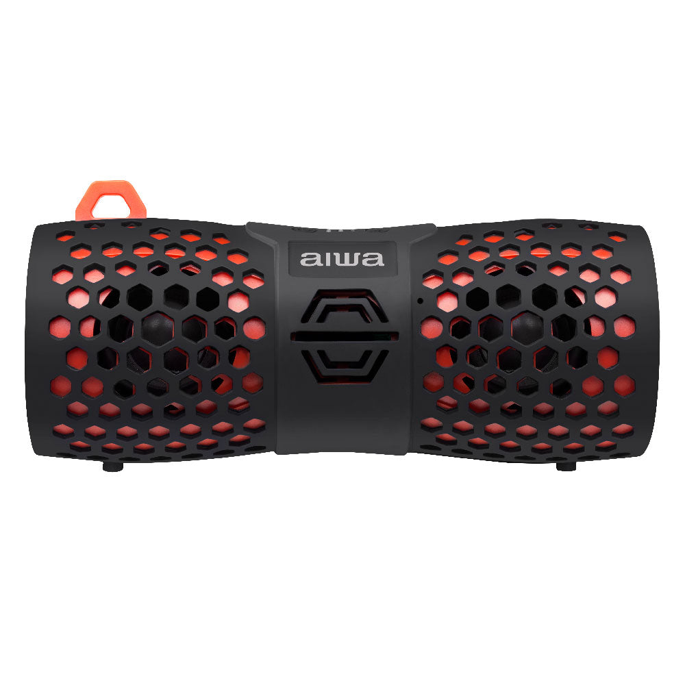 AIWA | Bluetooth Adventure Speaker Black/Red - AIWA | Portable Outdoor Waterproof Wireless Bluetooth Speaker ABT-1244BR