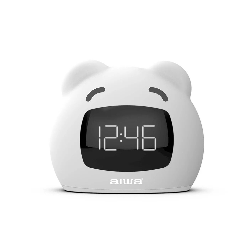 AIWA Digital Alarm Clock White Bear