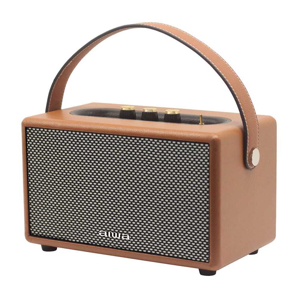 Aiwa RS-X50 Diviner Play 40 Watt Bluetooth Speaker with Remote Control TWS USB Brown