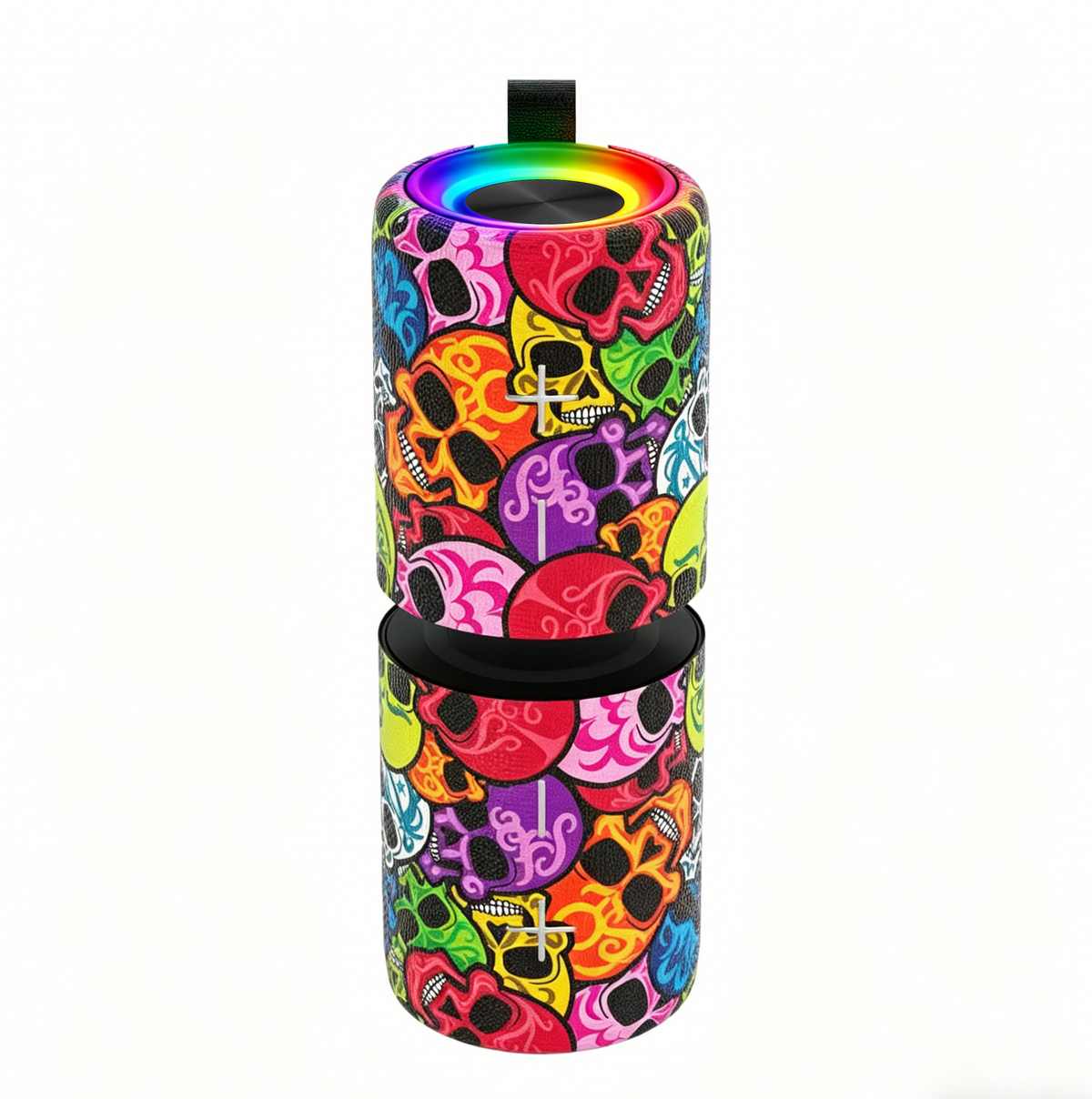 2-in-1 TWS Bluetooth Speakers | Magnetic Split Stereo Wireless Speaker Pair with LED Lighting