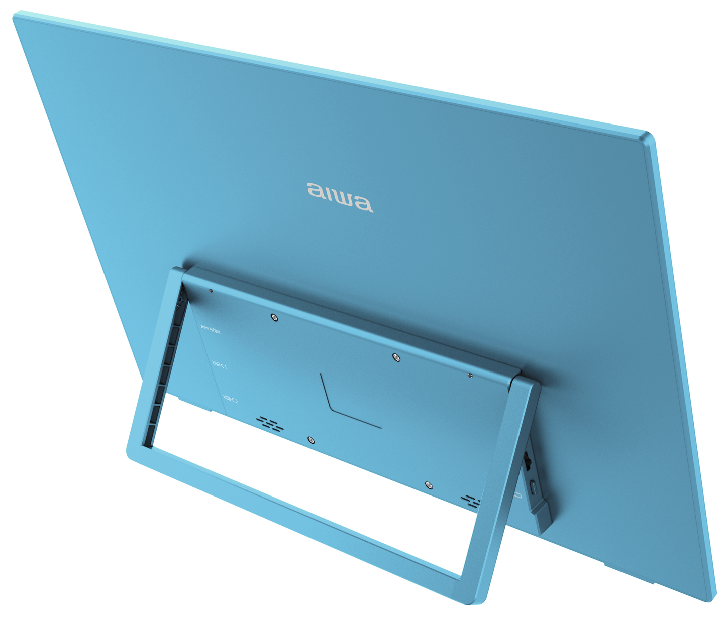 15.6” Touchscreen Portable Monitor - Full HD, Dual Speakers, USB-C & Mini HDMI Ports, Sapphire Blue