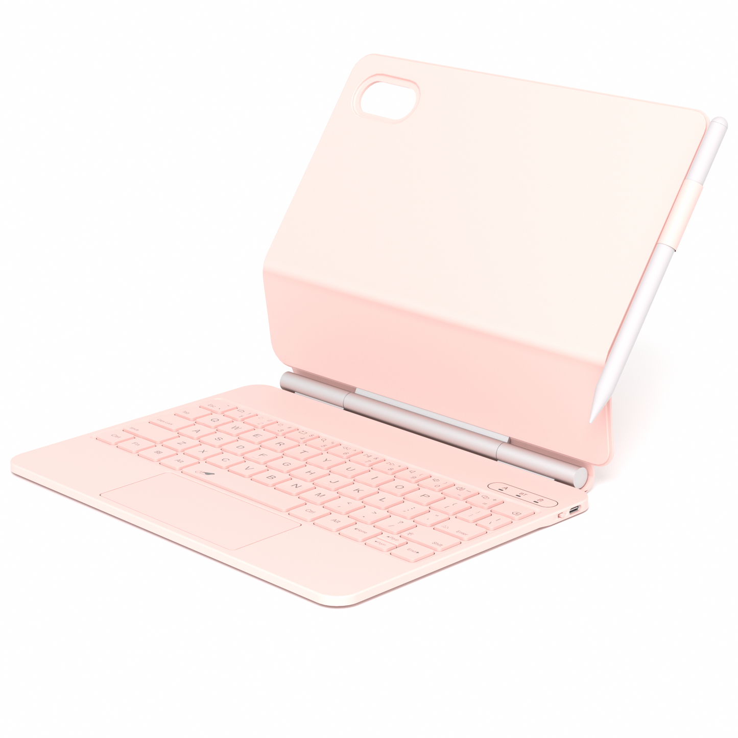 AIWA 10.1” Pro Smart Tablet with Magnetic Keyboard Case & Stylus | Android WiFi Tablet for Work, Study & Entertainment (AWPM106A-M-PINK)