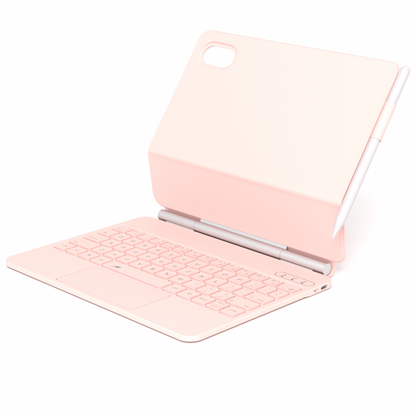 AIWA 10.1” Pro Smart Tablet with Magnetic Keyboard Case & Stylus | Android WiFi Tablet for Work, Study & Entertainment (AWPM106A-M-PINK)