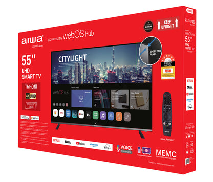 AIWA 55” 4K UHD Smart TV Powered by webOS Hub – AWS55DW