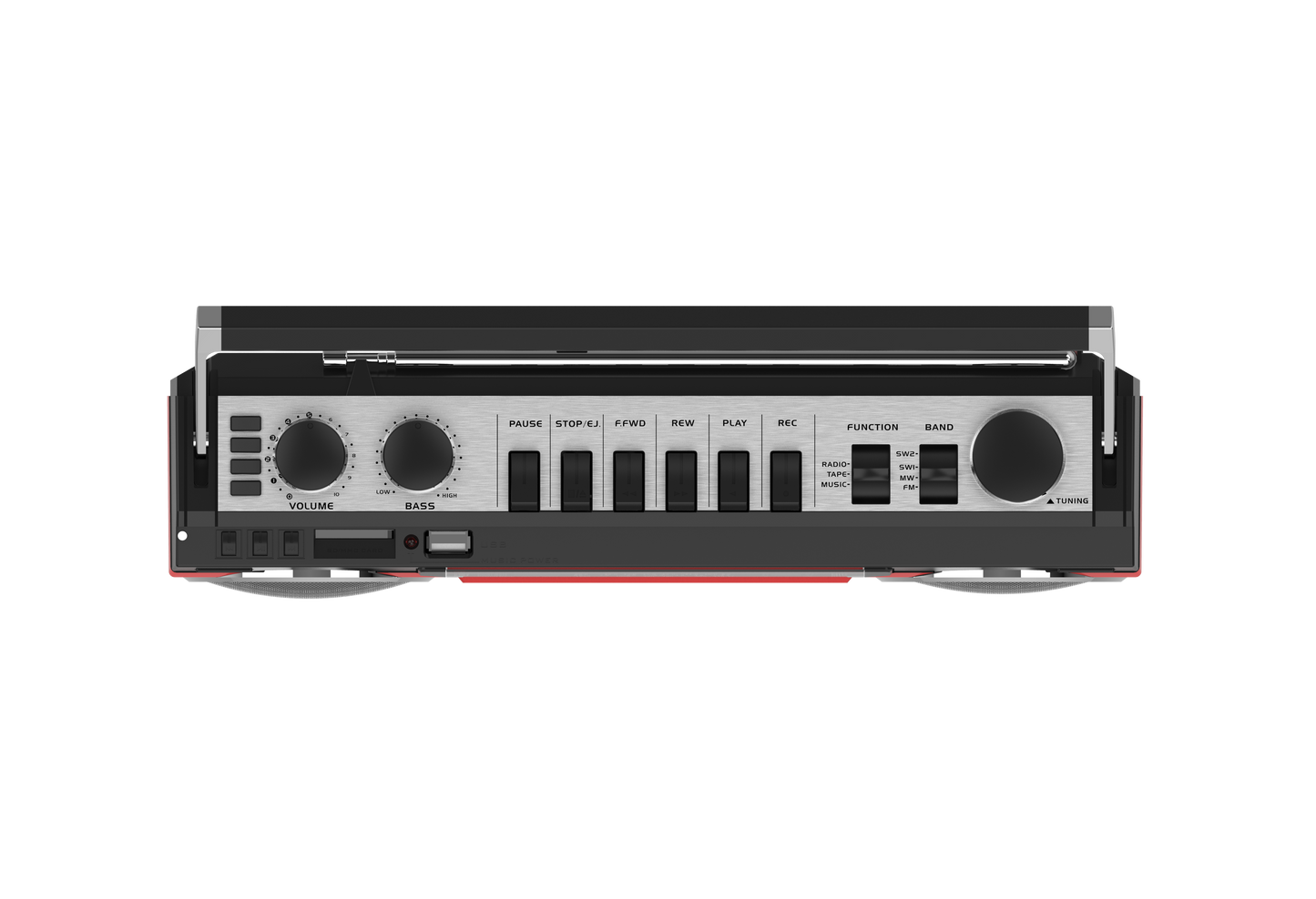 AIWA Retro Cassette Deck Bluetooth Boombox Radio with USB/SD MP3 Playback & AM/FM/SW Radio