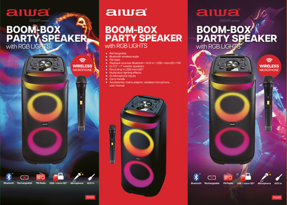 Aiwa 6.5''Portable Party Speaker