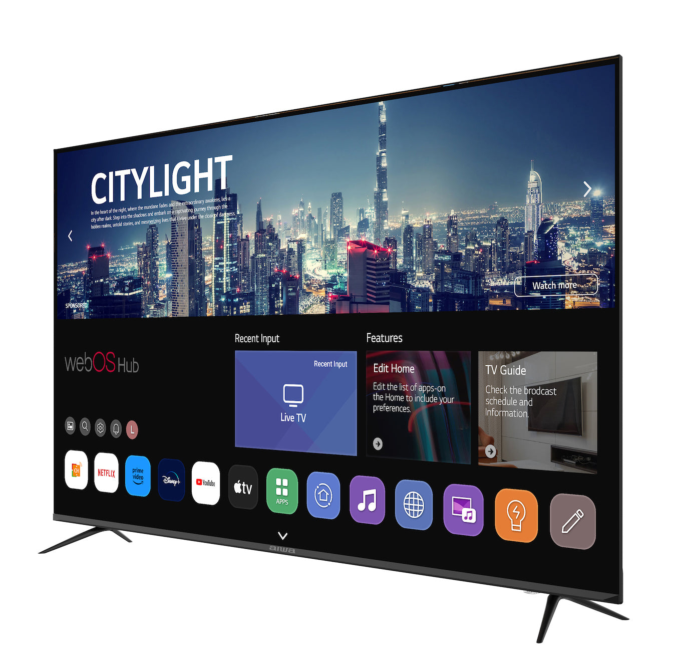 AIWA 65-Inch 4K QLED Smart TV with webOS, Dolby Audio, Voice Control & Magic Remote