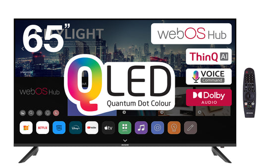 AIWA 65” 4K QLED Smart TV with webOS Hub & ThinQ AI – Smart Entertainment for Every Home