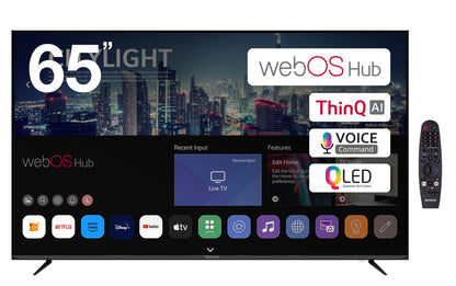 AIWA 65-Inch 4K QLED Smart TV with webOS, Dolby Audio, Voice Control & Magic Remote