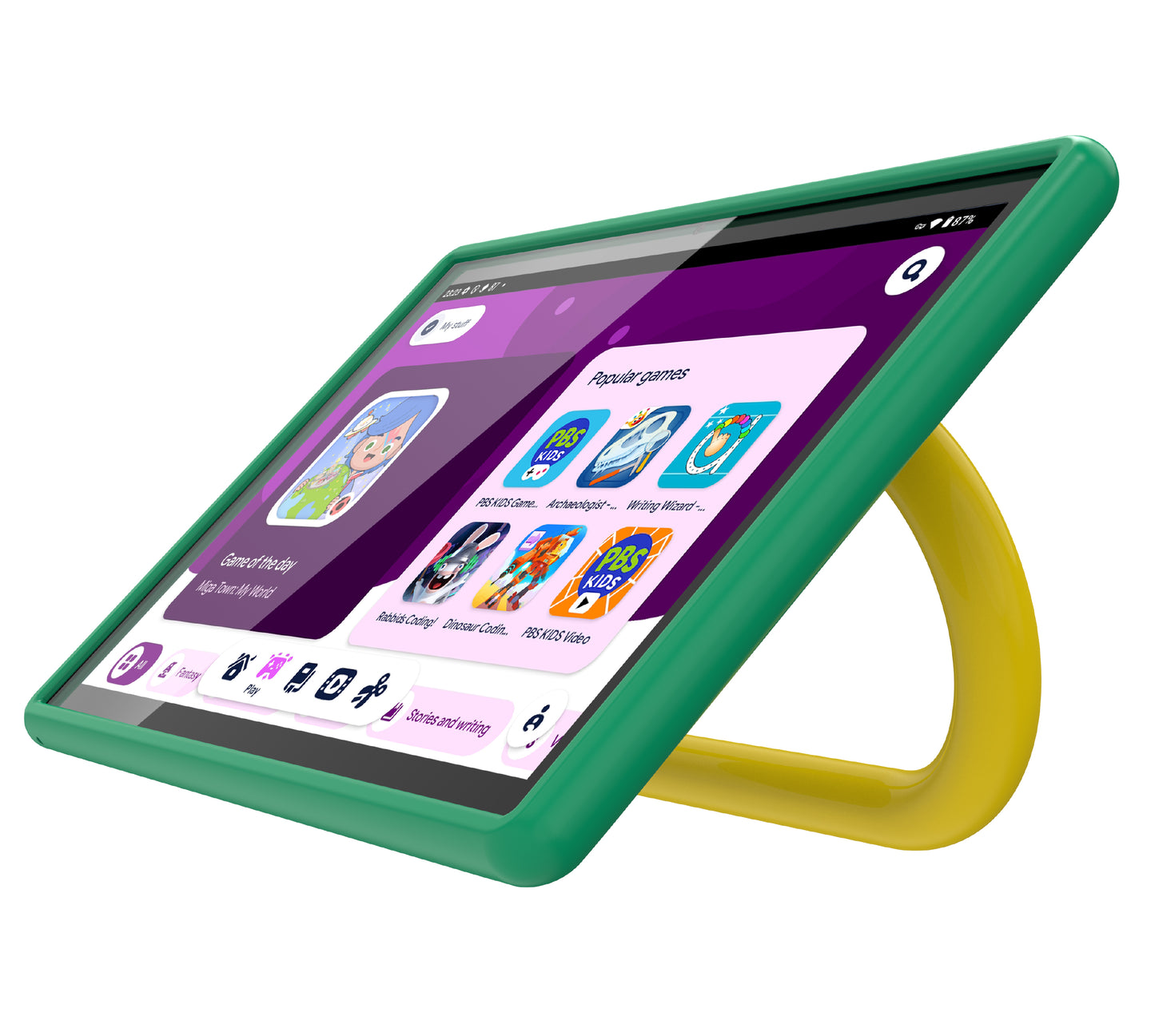 10.1” WiFi Tablet for Kids - Dual Camera, Octa-Core Processor, Android 14, with Protective Stand Case & Google Kids Space