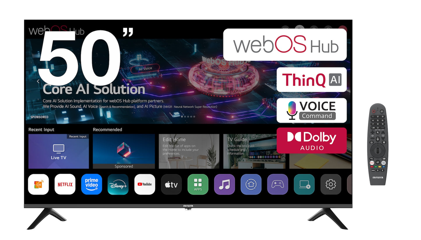 50” Full HD Smart TV with USB Recording & Live Playback