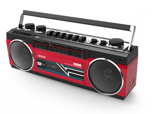 AIWA Retro Cassette Deck Bluetooth Boombox Radio with USB/SD MP3 Playback & AM/FM/SW Radio