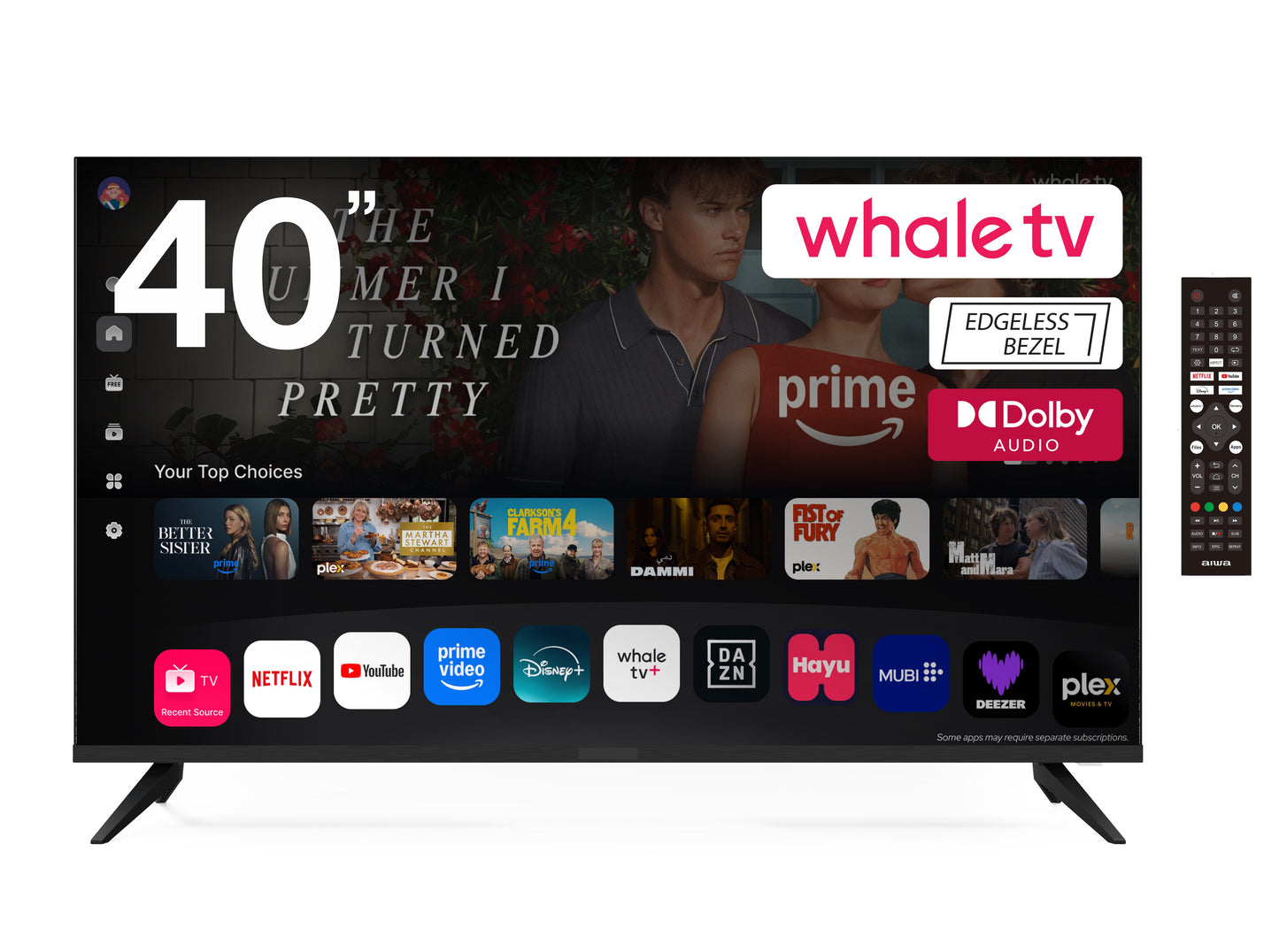 40" Full HD Smart LED TV with Whale TV, Wi-Fi Connectivity & Built-In Speakers
