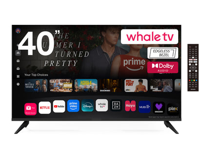 40" Full HD Smart LED TV with Whale TV, Wi-Fi Connectivity & Built-In Speakers