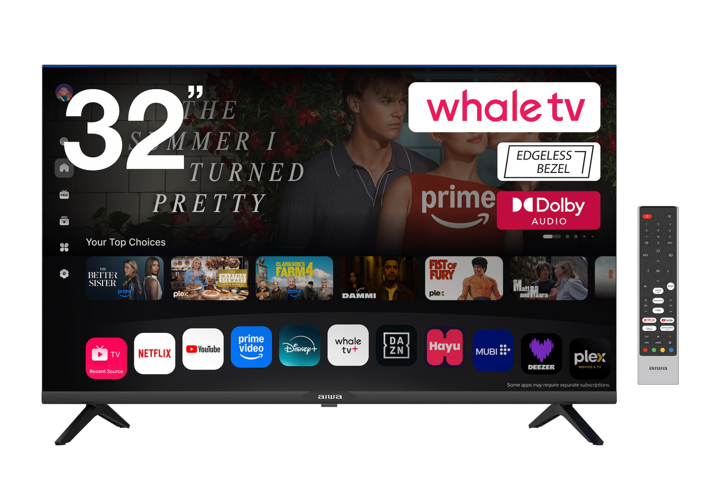 32" HD Smart TV Powered by Whale TV | LED TV with PVR Recording, HDMI & USB Media Player