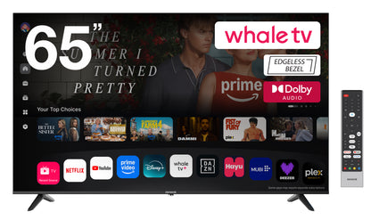 65" 4K UHD Smart LED TV with Whale TV+ Built-in Apps & Bluetooth Remote
