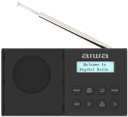 Bluetooth DAB/FM Digital Radio Rechargeable with USB-C, Dual Alarms, and LCD Display