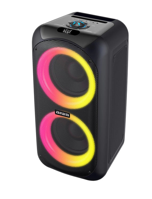 AIWA Portable Karaoke Speaker with Microphone, Bluetooth, TWS Ready, LED Lights