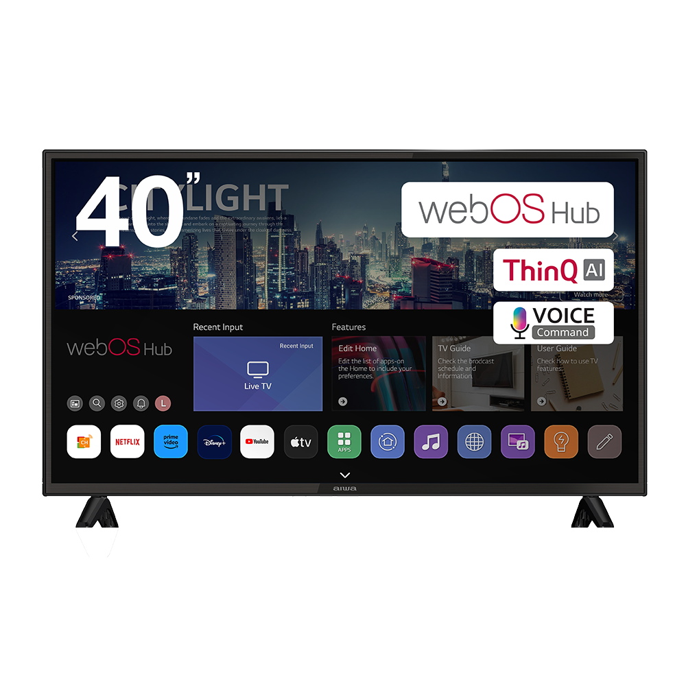 AIWA 40" FHD Smart TV | ThinQ AI, Full HD 1080p, Magic Remote, HDMI & USB Connectivity