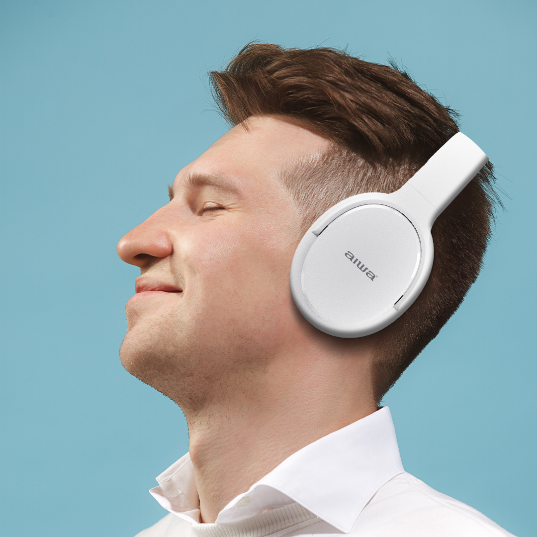 AIWA Over-Ear Wireless Headphones | AWH2H-WHT