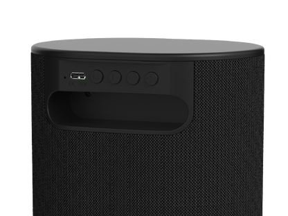 RHYTHM Bluetooth Wireless Speaker with FM Radio, USB-C Rechargeable, Fabric Texture Design – Ideal for Home & Office Audio