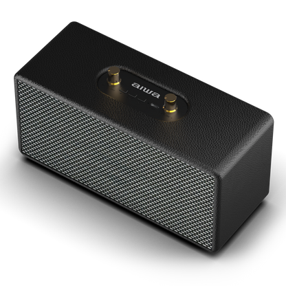 AIWA AMPED Wireless Bluetooth Speaker with Tactile Playback Controls and USB-C Charging