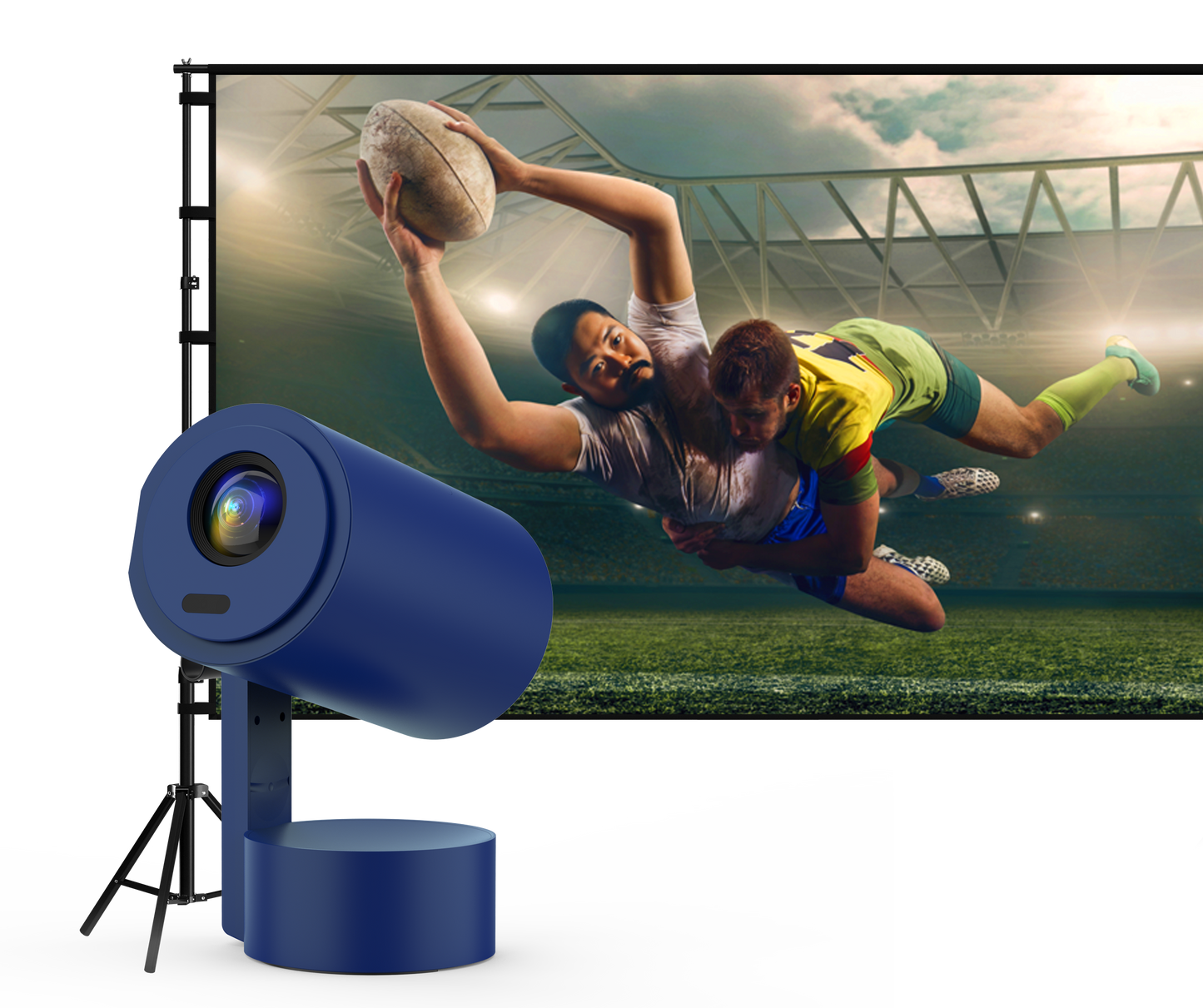 AIWA Portable Rechargeable FHD Smart LED Projector Combo