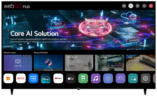 75” UHD Smart TV - Powered by WebOS Hub, AI ThinQ, Dolby Audio, Netflix, and More