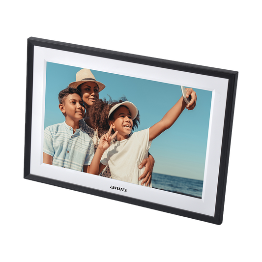 AIWA 10" Smart Photo Frame | Touchscreen Display, WiFi, Frameo App, Family Photos & Videos