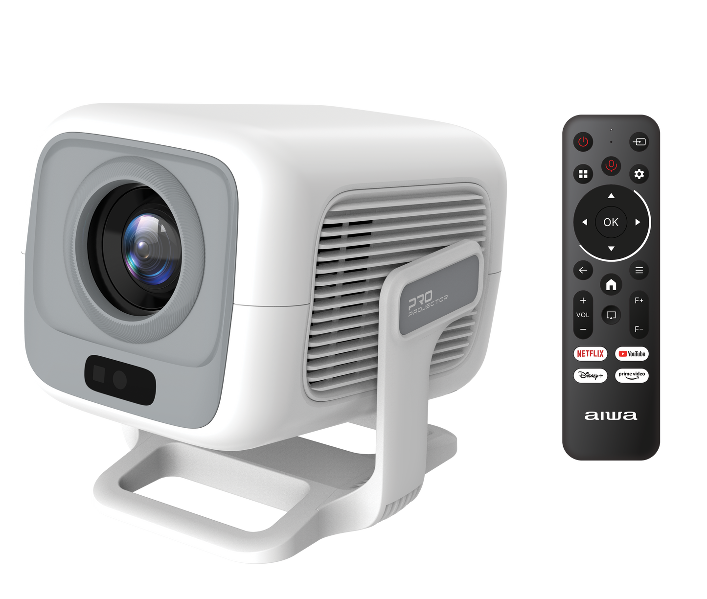 Smart LED Projector with Whale TV, FHD 1080P Home Entertainment Projector with Bluetooth Audio & Remote