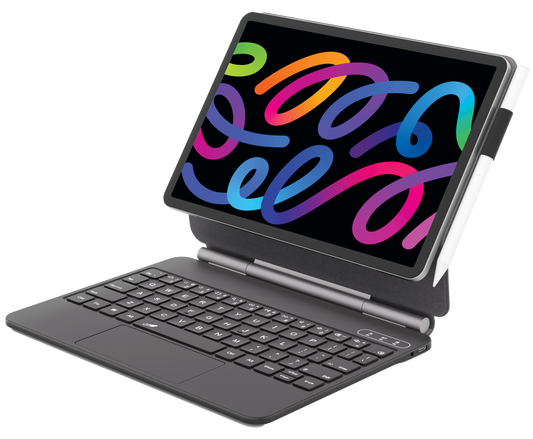 AIWA 10.1” Pro Smart Tablet with Magnetic Keyboard Case & Stylus | Android WiFi Tablet for Work, Study & Entertainment (AWPM106A-M-BLK)